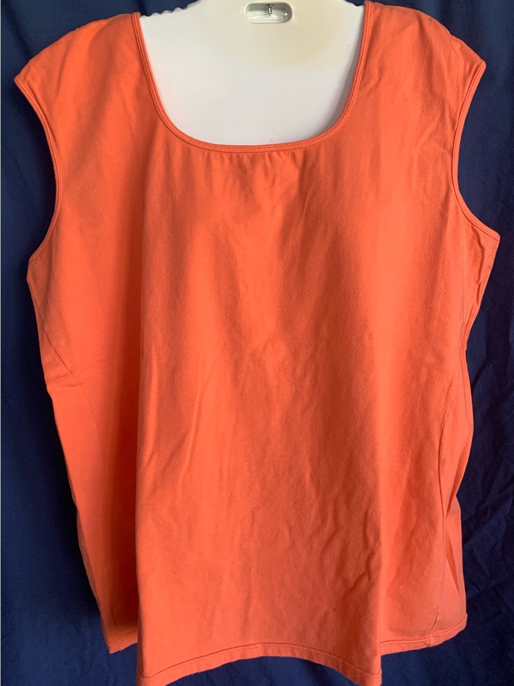 Under Cover Agent by Kathleen Kirkwood 3X Bright Orange/Coral Scoop Neck Tank